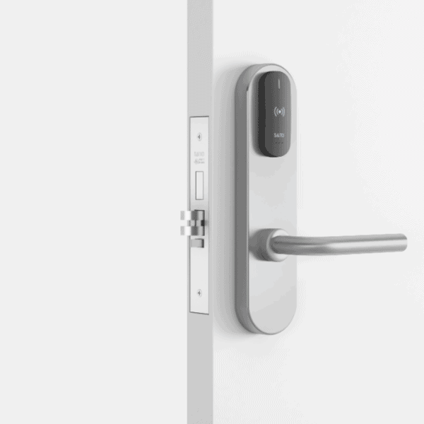 salto lock installed on hotel door